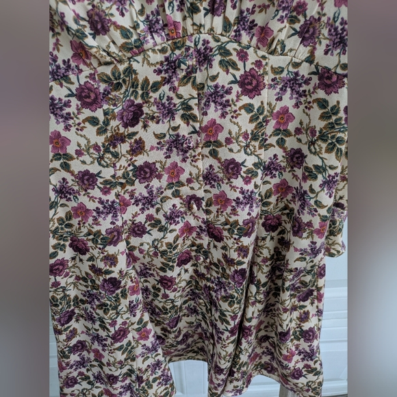 Zara Satin Effect Printed Floral Mini Dress - Picture 3 of 6